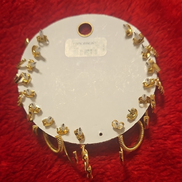 Francesca's Collections Gold Earring Set - Picture 2 of 2